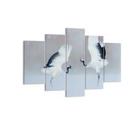 Cuadro Sobre Lienzo 150x100cm Cuadros Pared Grullas Lucha Danza Wall Art Prints