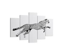 Cuadro Sobre Lienzo 150x100cm Cuadros Pared Guepardo animal puntos Wall Art