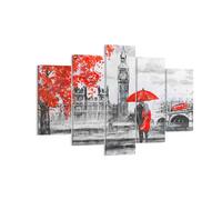 Lienzos decorativos 150x100cm Cuadro Sobre Lienzo Moderno Londres arquitectura ben grande Grande XXL Dormitorio Cuadros Pared Tríptico 5 Piezas Cuadros Decoracion Salon Wall Art Prints EA150x100-3153