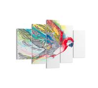 Cuadro Sobre Lienzo 150x100cm Cuadros Pared Loro alas plumas naturaleza Wall Art