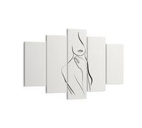 Cuadro Sobre Lienzo 150x100cm Cuadros Pared Mujer Esbozo Dibujo Wall Art Prints