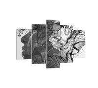 Cuadro Sobre Lienzo 150x100cm Cuadros Pared Mujer Línea Arte. Wall Art Prints