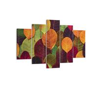 Cuadro Sobre Lienzo 150x100cm Cuadros Pared Otoño Hojas Gráficos Wall Art Prints
