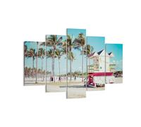 Cuadro Sobre Lienzo 150x100cm Cuadros Pared playa miami florida Wall Art Prints