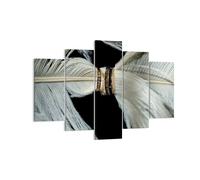 Cuadro Sobre Lienzo 150x100cm Cuadros Pared Pluma Romántico Matrimonio Wall Art