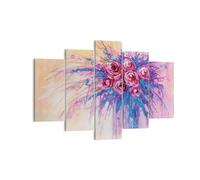Cuadro Sobre Lienzo 150x100cm Cuadros Pared Ramo Flores Rosas Wall Art Prints