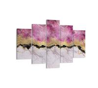 Cuadro Sobre Lienzo 150x100cm Cuadros Pared Rosa Oro Fondo Wall Art Prints Decor