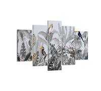 Cuadro Sobre Lienzo 150x100cm Cuadros Pared Selva Animales Tucanes Wall Art