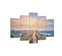 Cuadro Sobre Lienzo 150x100cm Cuadros Pared Sendero Montaña Azores Wall Art