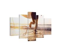 Cuadro Sobre Lienzo 150x100cm Cuadros Pared Surf Playa Alegría Wall Art Prints