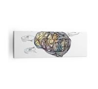 Cuadro Sobre Lienzo 160x50cm Cuadros Cerebro educación experimento ilustración