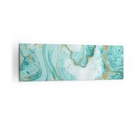 Lienzos decorativos 160x50cm Cuadro Sobre Lienzo Moderno Abstracción Azul Agua moderno Grande XXL Dormitorio Cocina Cuadros Pared Imágenes Cuadros Decoracion Salon Wall Art Prints Decor AB160x50-2937