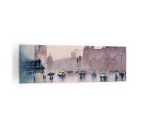 Cuadro Sobre Lienzo 160x50cm Cuadros Pared Acuarela Ciudad Monumentos Históricos