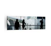 Cuadro Sobre Lienzo 160x50cm Cuadros Pared Avión Aeropuerto Passangers Wall Art