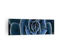 Cuadro Sobre Lienzo 160x50cm Cuadros Pared Azul Cactus Flor Wall Art Prints