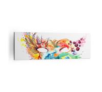 Cuadro Sobre Lienzo 160x50cm Cuadros Pared bandera Carnaval Brasil Wall Art