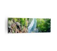 Cuadro Sobre Lienzo 160x50cm Cuadros Pared Barco acantilados naturaleza rocas