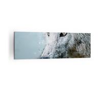 Cuadro Sobre Lienzo 160x50cm Cuadros Pared Blanco El Lobo Imagen Wall Art Prints