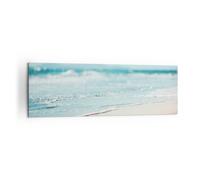 Cuadro Sobre Lienzo 160x50cm Cuadros Pared Borde Ola Agua Wall Art Prints Decor
