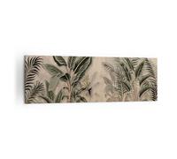 Cuadro Sobre Lienzo 160x50cm Cuadros Pared Bosque Hoja Árbol Wall Art Prints