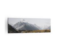 Cuadro Sobre Lienzo 160x50cm Cuadros Pared Camino Montaña Cumbres Wall Art