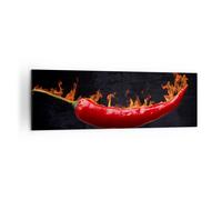 Cuadro Sobre Lienzo 160x50cm Cuadros Pared Chile Paprika orgánico cultivo Art
