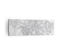 Cuadro Sobre Lienzo 160x50cm Cuadros Pared Ciudad Mapa Berlín Wall Art Prints