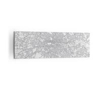Cuadro Sobre Lienzo 160x50cm Cuadros Pared Ciudad Mapa Londres Wall Art Prints