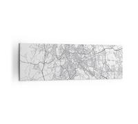 Cuadro Sobre Lienzo 160x50cm Cuadros Pared Ciudad Mapa Roma Wall Art Prints