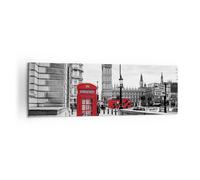 Cuadro Sobre Lienzo 160x50cm Cuadros Pared Cobertizo Teléfono Londres Wall Art