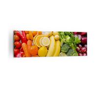 Cuadro Sobre Lienzo 160x50cm Cuadros Pared Comida vegetales comer fresco Art