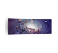 Cuadro Sobre Lienzo 160x50cm Cuadros Pared Cosmos Planetas Las Estrellas Art