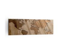 Cuadro Sobre Lienzo 160x50cm Cuadros Pared geografía globo mapa Wall Art Prints