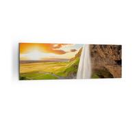 Cuadro Sobre Lienzo 160x50cm Cuadros Pared geología Islandia Prado Wall Art