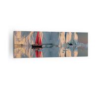 Cuadro Sobre Lienzo 160x50cm Cuadros Pared Glaciar Océano Groenlandia Wall Art