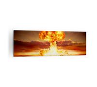 Cuadro Sobre Lienzo 160x50cm Cuadros Pared Guerra bomba nuclear seta apocalipsis