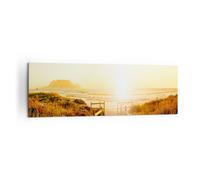 Cuadro Sobre Lienzo 160x50cm Cuadros Pared la salida del sol onda isla océano