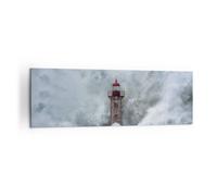 Cuadro Sobre Lienzo 160x50cm Cuadros Pared Linterna Mar Tormenta Wall Art Prints