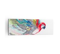 Cuadro Sobre Lienzo 160x50cm Cuadros Pared Loro alas plumas naturaleza Wall Art
