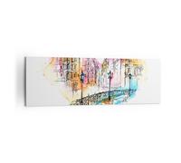 Cuadro Sobre Lienzo 160x50cm Cuadros Pared lugar ciudad arquitectura del corazón