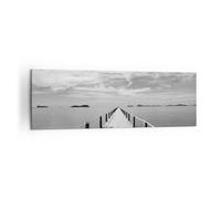 Cuadro Sobre Lienzo 160x50cm Cuadros Pared Madera Puente Mar Wall Art Prints