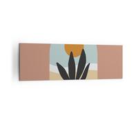 Cuadro Sobre Lienzo 160x50cm Cuadros Pared Minimalista Ventana Flor Wall Art