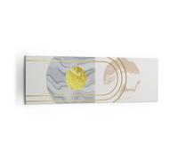 Cuadro Sobre Lienzo 160x50cm Cuadros Pared moderno dorado abstracto Wall Art