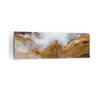 Cuadro Sobre Lienzo 160x50cm Cuadros Pared Montañas Nubes Paisaje Wall Art