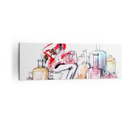 Cuadro Sobre Lienzo 160x50cm Cuadros Pared Mujer bolsas viajes turismo Wall Art