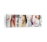 Cuadro Sobre Lienzo 160x50cm Cuadros Pared Mujeres belleza señora Ilustración