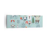 Cuadro Sobre Lienzo 160x50cm Cuadros Pared Pascua animales dulce deseo Wall Art