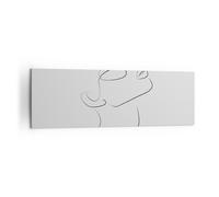 Cuadro Sobre Lienzo 160x50cm Cuadros Pared Pieza Lineal Cara Wall Art Prints