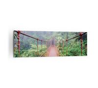 Cuadro Sobre Lienzo 160x50cm Cuadros Pared Puente Suspendido Costa Rica Wall Art