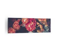 Cuadro Sobre Lienzo 160x50cm Cuadros Pared Ramo Flores Rosas Wall Art Prints